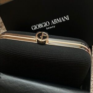Giorgio Armani Beauty Black and Gold Clutch